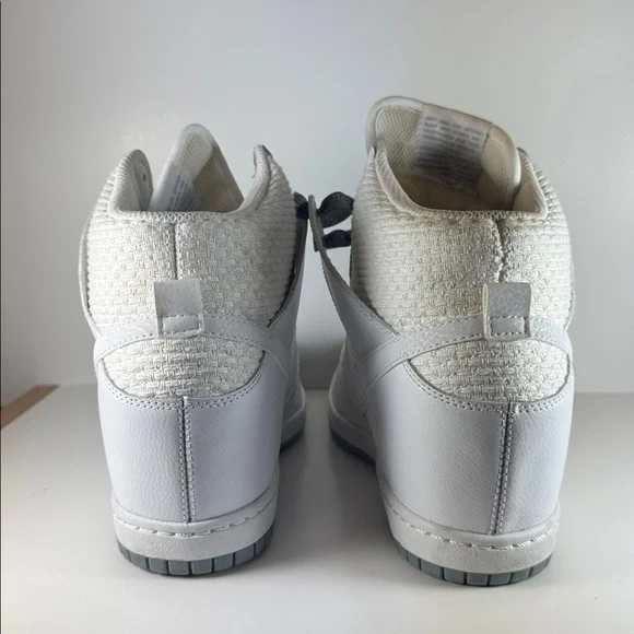 Nike Dunk Sky Hi White Dove Grey Women’s Size 9 Hidden Wedge Sneakers - Picture 4 of 12